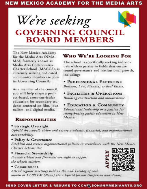 Governing Council Seeks Applicants